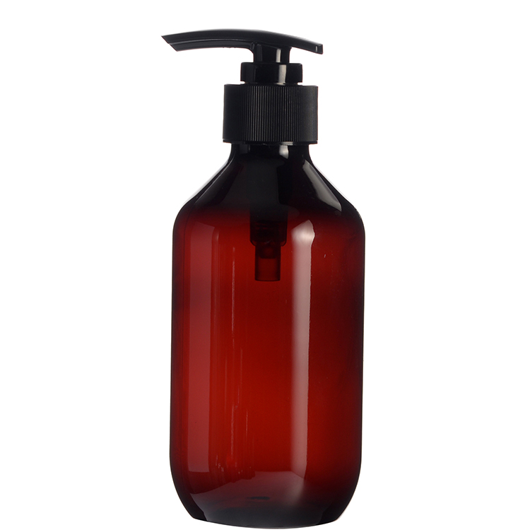 300ml 10oz Plastic Amber Bottles Shampoo and Conditioner Bottles with Pump