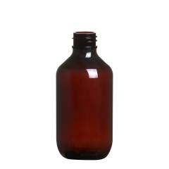 bouteille en plastique d'ambre d'animal familier
