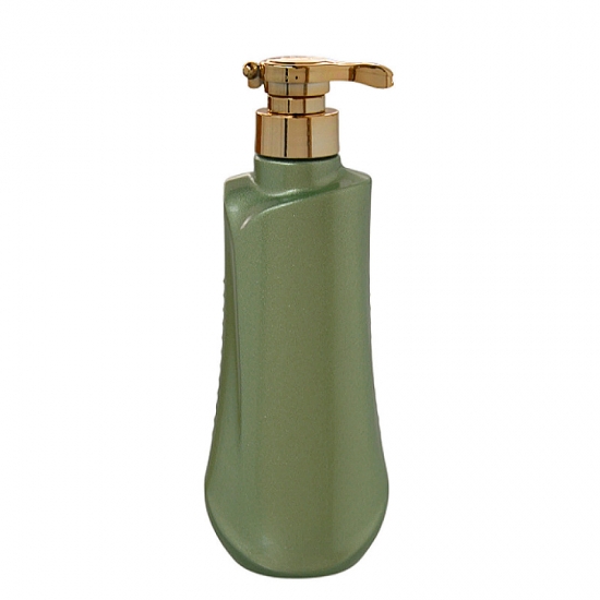 Bouteilles de shampoing en plastique vert de forme spéciale de 500 ml