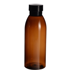 bouteilles en plastique d'ambre d'animal familier