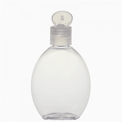 110ml 3,7 oz plat rond en forme d'ANIMAL de compagnie compressible désinfectant pour les mains de la bouteille avec flip top caps