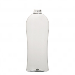 petite taille ovale 750ml emballage cosmétique de bouteille en plastique d'animal familier