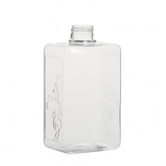 rectangulaire quatre coins 500ml vide 16oz bouteille en plastique de récipient cosmétique