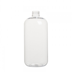 vente chaude boston ronde 500ml contenant cosmétique bouteille transparente pour animaux de compagnie