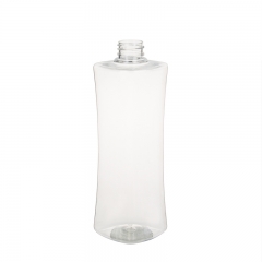 taille petite ovale 500ml bouteille en plastique de récipient cosmétique