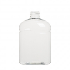 flacon texturé avec cercle sur l'épaule 500ml contenant cosmétique nouvelle bouteille claire