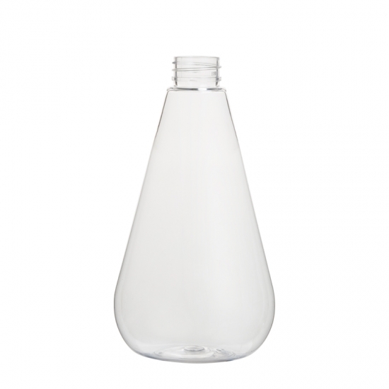 triangle conique 500ml vide 16oz bouteille en plastique de récipient cosmétique