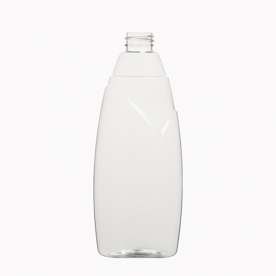 épaule avec design unique 500 ml vide 16oz Bouteille en plastique de conteneur cosmétique