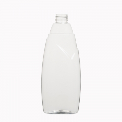 épaule avec design unique 500 ml vide 16oz Bouteille en plastique de conteneur cosmétique