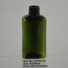  60ml Bouteille rectangle verte