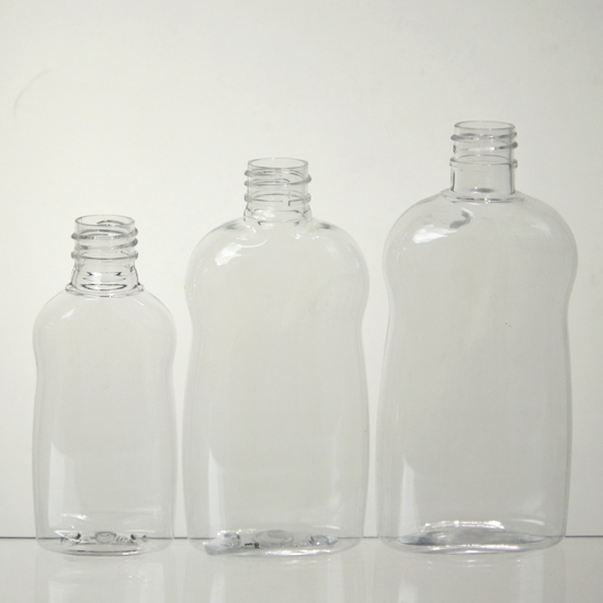Bouteilles en plastique transparentes pour shampoing