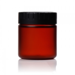 Pot en plastique brun ambré