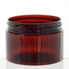 Pot rond en plastique ambré de 120 g pour animaux de compagnie
